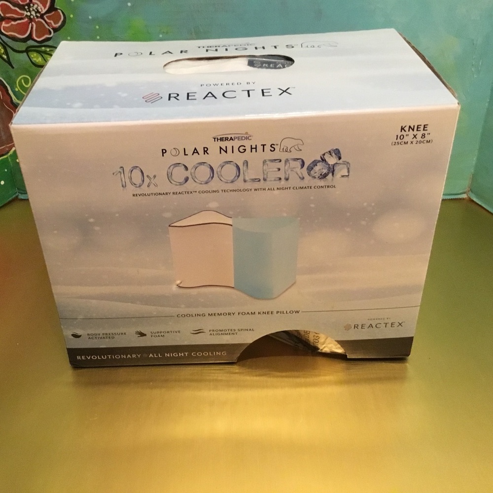 New, Therapedic Polar nights 10X cooler knee Pillow